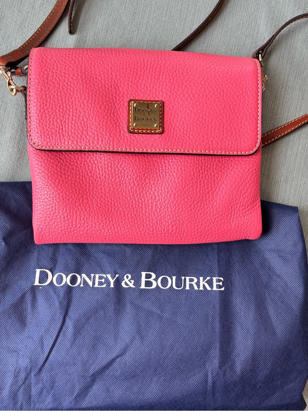 Dooney & Bourke Bubblegum Pink Pebble Leather Crossbody Bag